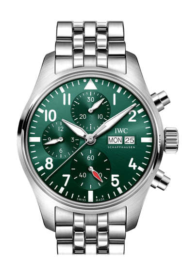 IWC pilot chronograph green dial watch IW388104