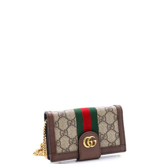 Gucci Ophidia Chain Phone Case GG Coated Canvas