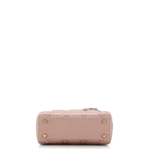 Christian Dior Lady Dior Chain Bag Cannage Quilt Iridescent Leather Mini