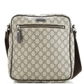 Gucci Front Zip Messenger GG Coated Canvas Medium