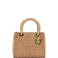 1 Christian Dior Vintage Lady Dior Bag Cannage Quilt Nylon Medium