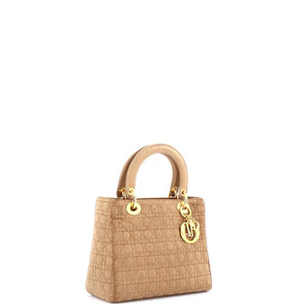 1 Christian Dior Vintage Lady Dior Bag Cannage Quilt Nylon Medium