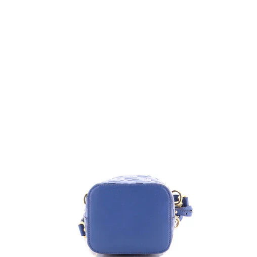 Fendi Mon Tresor Bucket Bag Zucca Embossed Leather Mini