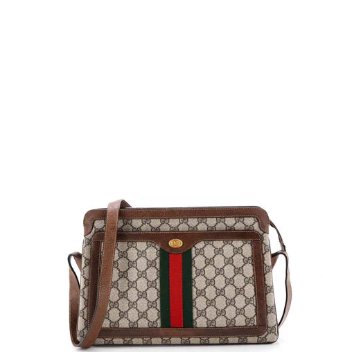 Gucci Ophidia Zip Shoulder Bag GG Coated Canvas Medium