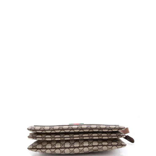 Gucci Ophidia Zip Shoulder Bag GG Coated Canvas Medium
