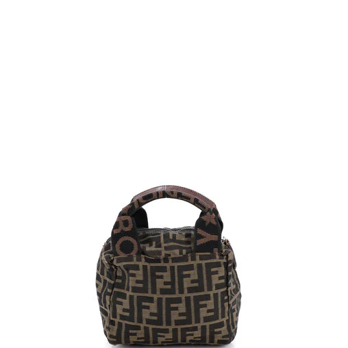 Fendi Vintage 1925 Cosmetic Tote Zucca Canvas Mini