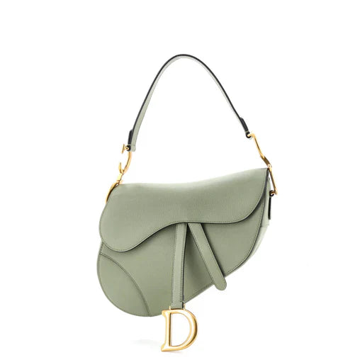 Christian Dior Saddle Handbag Leather Medium