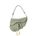 Christian Dior Saddle Handbag Leather Medium