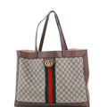 Gucci Disney Three Little Pigs Ophidia Soft Open Tote GG Coated Canvas East West