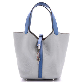 Hermes Bicolor Picotin Lock Bag Clemence with Swift MM