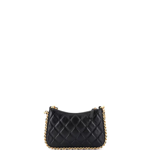 Chanel CC Chain Around Hobo Quilted Lambskin Mini