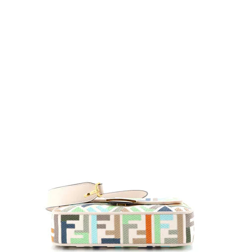Fendi Baguette NM Bag Zucca Embroidered Canvas Medium