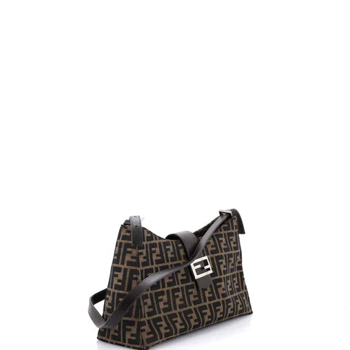 Fendi Vintage Shoulder Bag Zucca Canvas Medium