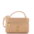 Saint Laurent Gaby Zip Around Vanity Bag Quilted Leather Mini