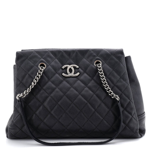 Chanel Lady Pearly Tote Quilted Caviar Large