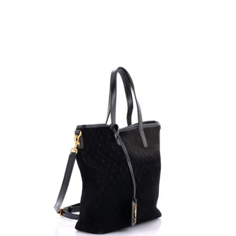 Saint Laurent Shopper Tote Monogram All Over Suede Toy