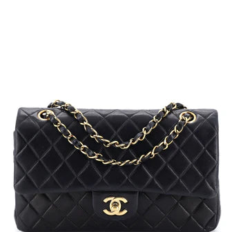 Chanel Vintage Classic Double Flap Bag Quilted Lambskin Medium