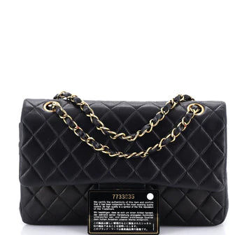 Chanel Vintage Classic Double Flap Bag Quilted Lambskin Medium