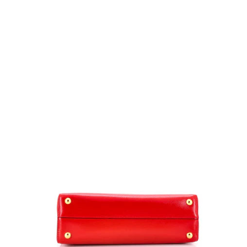 Prada Slim Convertible Tote Vernice Saffiano Leather Medium