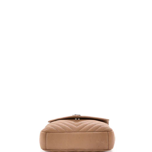 Saint Laurent Classic Monogram College Bag Matelasse Chevron Leather Medium