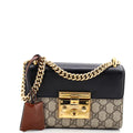 Gucci Padlock Shoulder Bag GG Coated Canvas and Leather Small
