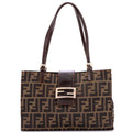 Fendi Vintage Shoulder Bag Zucca Canvas Medium