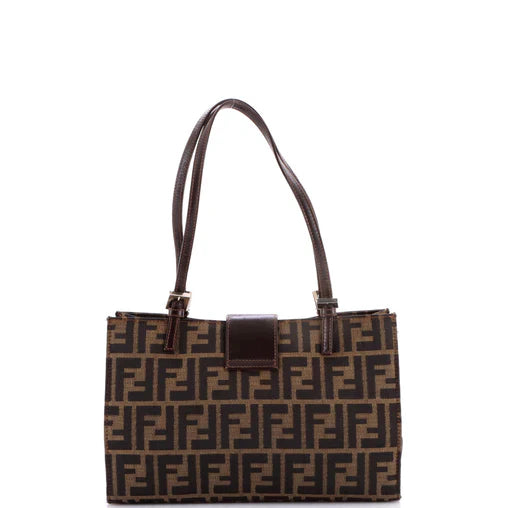 Fendi Vintage Shoulder Bag Zucca Canvas Medium