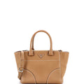 Prada Twin Pocket Convertible Tote Stitched City Calf Small