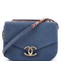 Chanel Thread Around Flap Bag Quilted Caviar Medium