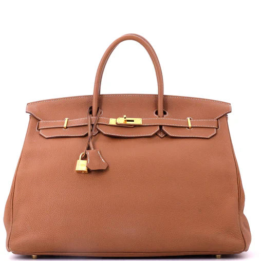Hermes Birkin Handbag Gold Togo with Gold Hardware 40