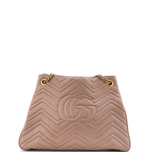 Gucci GG Marmont Chain Tote Matelasse Leather Medium
