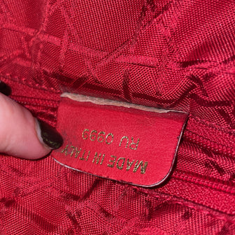 Christian Dior Vintage Lady Dior Bag Cannage Quilt Nylon Medium