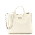 Chanel Covered CC Shopping Tote Stitched Caviar Medium
