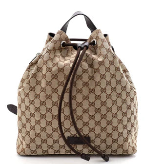 Gucci Drawstring Backpack GG Canvas Medium