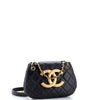 Chanel Giant CC Chain Compartment Messenger Bag Quilted Lambskin Small