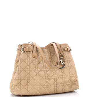 1 Christian Dior Panarea Tote Cannage Quilt Canvas Medium