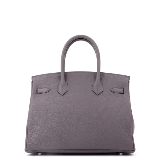 Hermes Birkin Handbag Grey Togo with Palladium Hardware 30