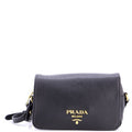 Prada Flap Zip Crossbody Bag Vitello Phenix Small