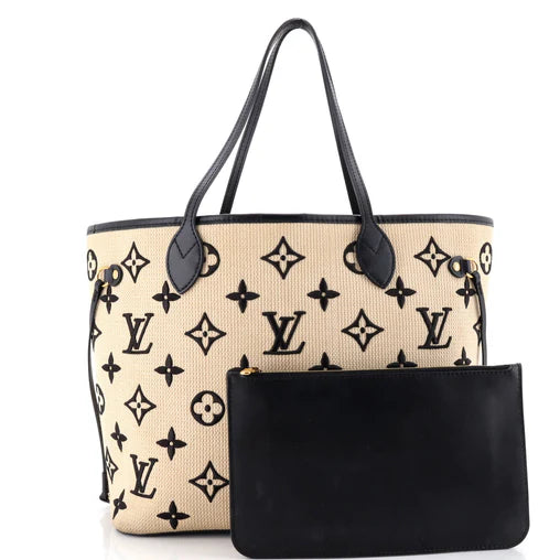 Louis Vuitton Neverfull NM Tote By The Pool Monogram Raffia MM