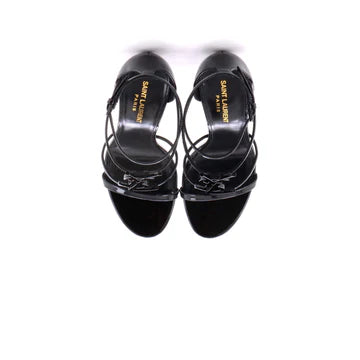 Saint Laurent Women's Cassandra Heeled Sandals Patent 100