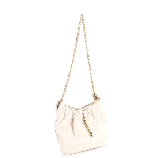 Saint Laurent Pac Pac Ruched Hobo Leather