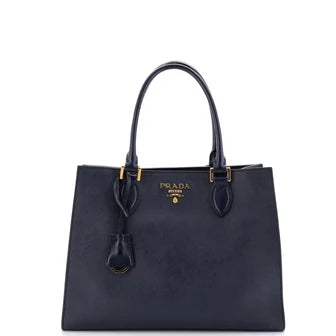 Prada Convertible Open Tote Saffiano Leather Medium