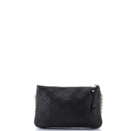 Louis Vuitton Double Zip Pochette Monogram Empreinte Leather