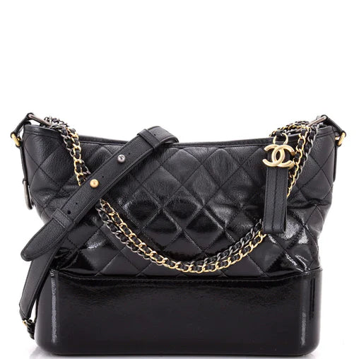 Chanel Gabrielle Hobo Quilted Goatskin and Patent Medium