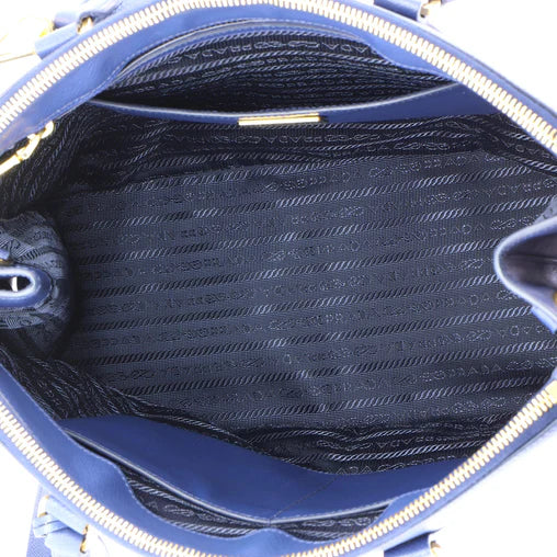 Prada Double Zip Lux Tote Saffiano Leather Medium