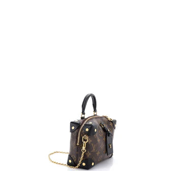 Louis Vuitton Petite Malle Souple Handbag Monogram Canvas with Leather