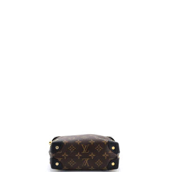 Louis Vuitton Petite Malle Souple Handbag Monogram Canvas with Leather