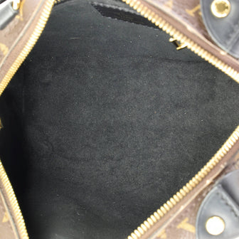 Louis Vuitton Petite Malle Souple Handbag Monogram Canvas with Leather