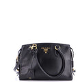 Prada Convertible Zip Around Satchel City Calfskin Medium