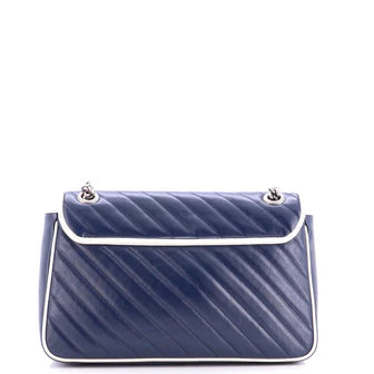 Gucci GG Marmont Flap Bag Diagonal Quilted Leather Medium
